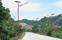 景观太阳能路灯用于城市道路照明